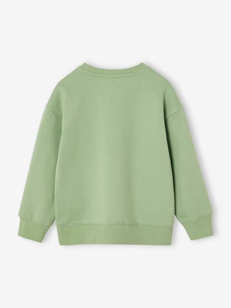 Jongenssweater met motief op de borst groen+pistache+rood - vertbaudet enfant 