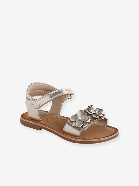 Sandales cuir enfant cérémonie collection maternelle or - vertbaudet enfant 