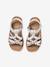 Sandalen met klittenband van leer voor kinderen, kleuterschoolcollectie VERTBAUDET wit - vertbaudet enfant 