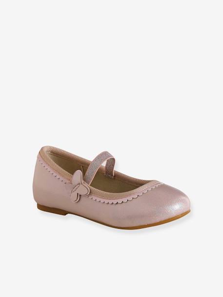 Glinsterende ballerina's voor kinderen, collectie kleuterschool lichtroze - vertbaudet enfant 