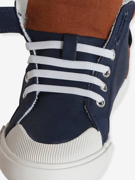 Baskets enfant garçon textile lacets élastiqués marine - vertbaudet enfant 