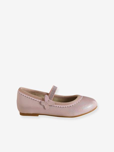 Glinsterende ballerina's voor kinderen, collectie kleuterschool lichtroze - vertbaudet enfant 