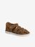 Sandalen met klittenband van leer voor kinderen, kleuterschoolcollectie kameel - vertbaudet enfant 