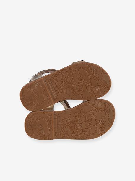 Sandales cuir enfant cérémonie collection maternelle or - vertbaudet enfant 