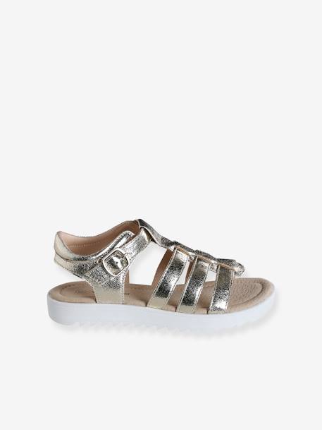Kindersandalen met meerdere bandjes goud - vertbaudet enfant 