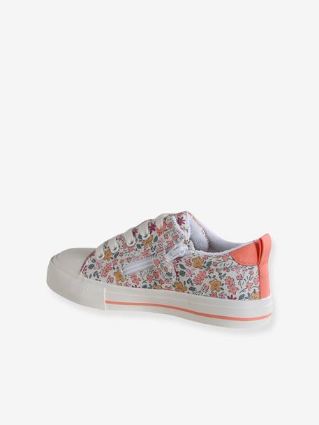 Stoffen decoratieve sneakers voor meisjes groen, bedrukt+rouge+roze, bedrukt - vertbaudet enfant 