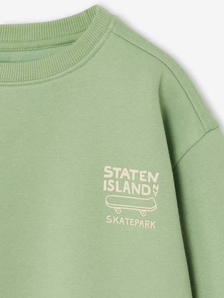 Sweat couleur motif poitrine Basics garçon pistache+rouge+vert - vertbaudet enfant 