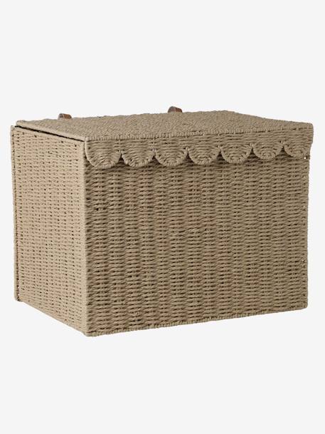 Panier de rangement XL malle en corde de papier FESTON beige - vertbaudet enfant 