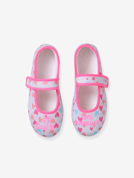 Chaussons ballerines scratchés enfant rose - vertbaudet enfant 