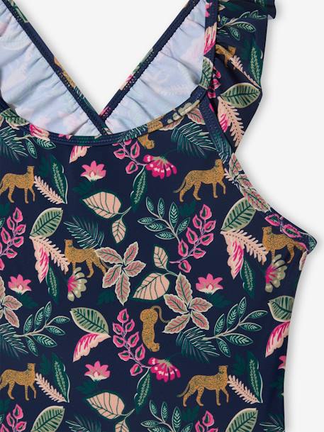 Maillot de bain 1 pièce imprimé fille Capsule famille encre - vertbaudet enfant 