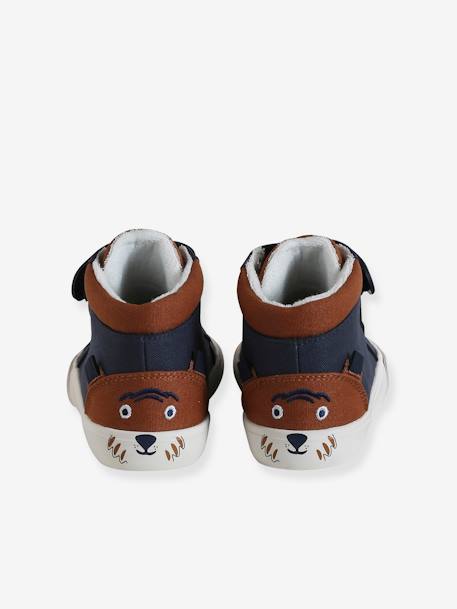 Baskets enfant garçon textile lacets élastiqués marine - vertbaudet enfant 