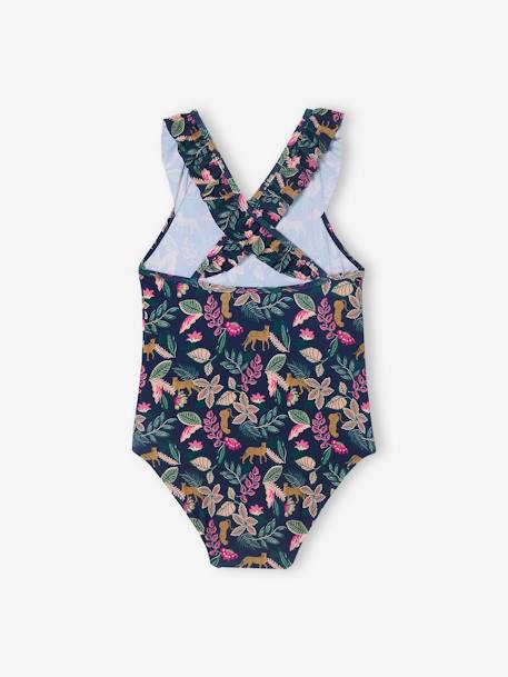 Maillot de bain 1 pièce imprimé fille Capsule famille encre - vertbaudet enfant 