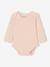 Lot de 2 bodies bébé manches longues en maille pointelle rose pâle - vertbaudet enfant 