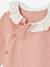 Pull naissance fille col en broderie anglaise rose - vertbaudet enfant 