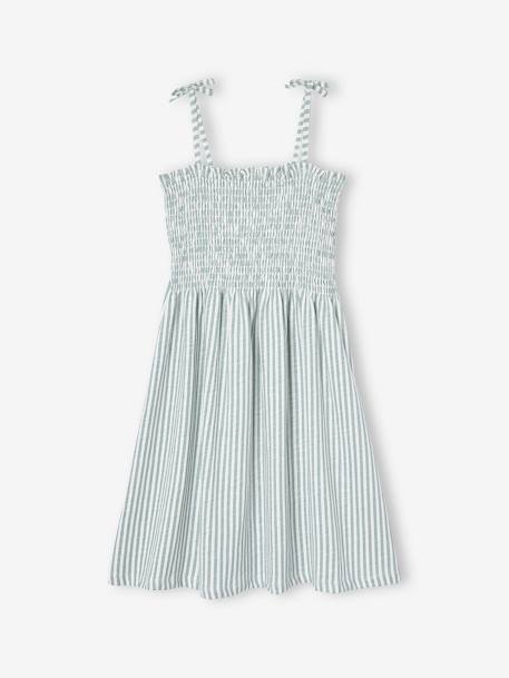 Robe smockée à bretelles fille écru - vertbaudet enfant 