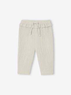 -Pantalon bébé fille en gaze de coton