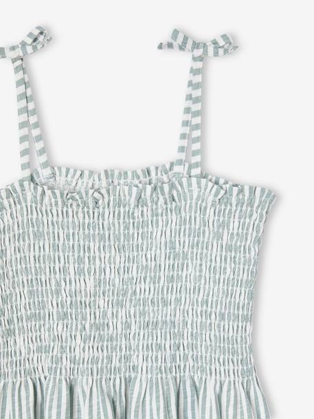 Robe smockée à bretelles fille écru - vertbaudet enfant 