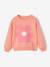 Sweat fille motif imprimé anthracite+corail+encre+pivoine+sauge+vanille+violet+violine - vertbaudet enfant 