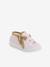Chaussons zippés bébé en toile beige imprimé+rose imprimé+rose pâle - vertbaudet enfant 