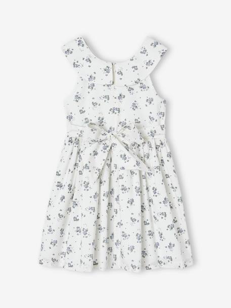 Robe de cérémonie imprimée fleurs fille blanc - vertbaudet enfant 