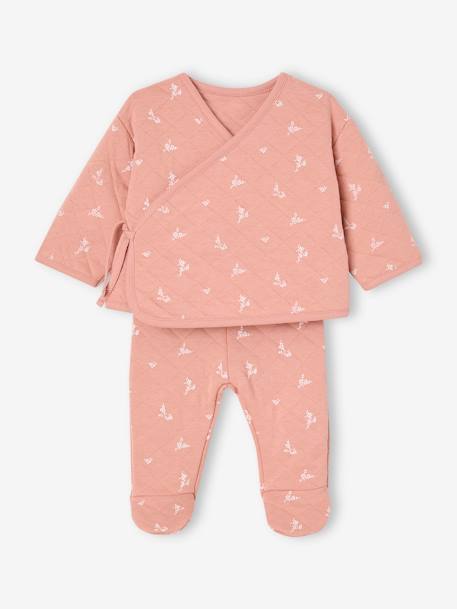 Ensemble naissance fleuri rose - vertbaudet enfant 