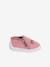 Chaussons zippés bébé en toile beige imprimé+rose imprimé+rose pâle - vertbaudet enfant 