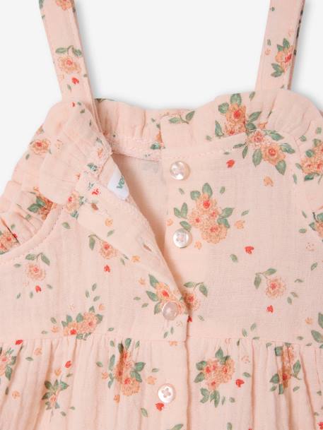 Ruime katoenen babyromper lichtroze - vertbaudet enfant 