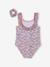 Maillot de bain 1 pièce imprimé fleuri fille pêche - vertbaudet enfant 