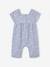 Vertbaudet meisjes jumpsuit met vlindermouwen hemelsblauw+rood, geruit - vertbaudet enfant 