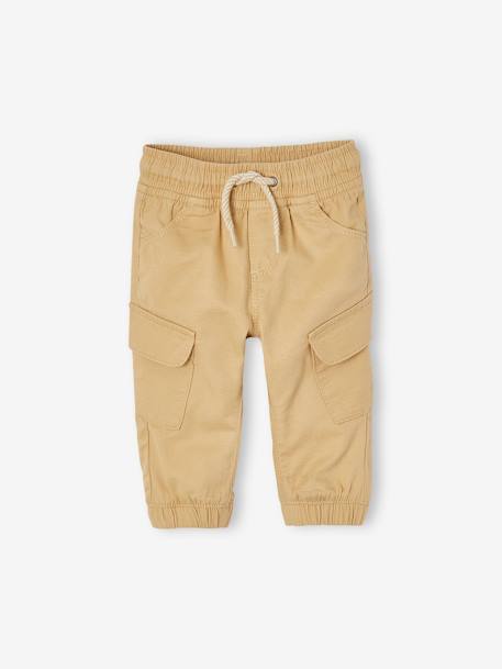 Pantalon bébé battle cappuccino+kaki - vertbaudet enfant 