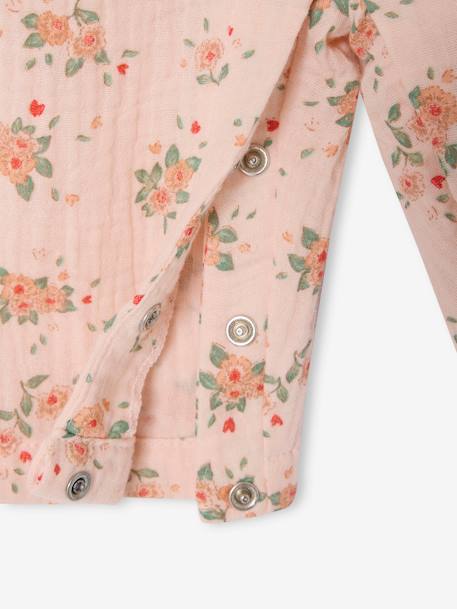 Ruime katoenen babyromper lichtroze - vertbaudet enfant 