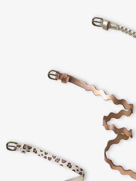 Lot de 3 fines ceintures fille rose - vertbaudet enfant 