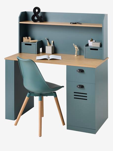 Bureau enfant/ado avec rangement - MISTRAL bleu grisé - vertbaudet enfant 