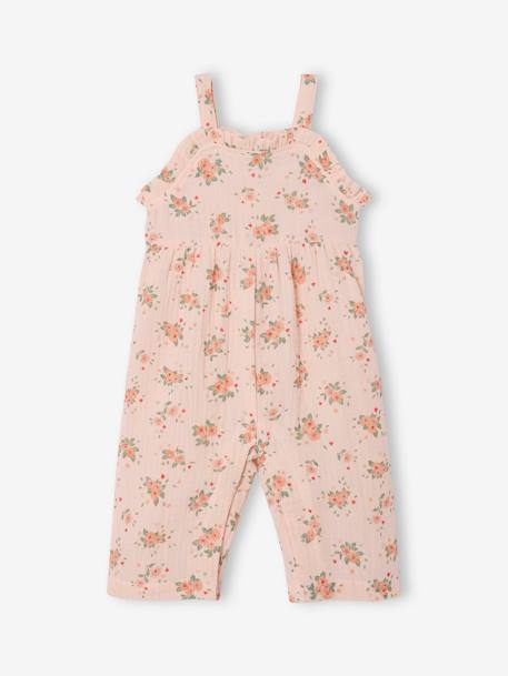 Ruime katoenen babyromper lichtroze - vertbaudet enfant 