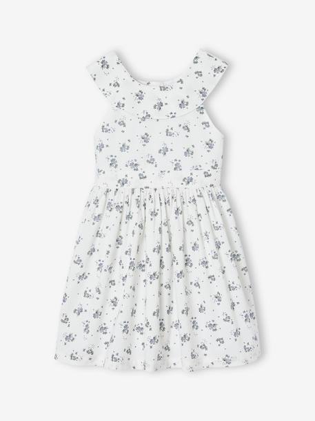Robe de cérémonie imprimée fleurs fille blanc - vertbaudet enfant 