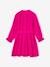 Meisjesjurk van katoengaas fuchsia - vertbaudet enfant 