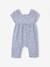 Vertbaudet meisjes jumpsuit met vlindermouwen hemelsblauw+rood, geruit - vertbaudet enfant 
