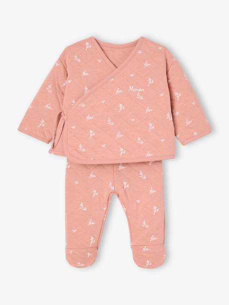 Ensemble naissance fleuri rose - vertbaudet enfant 