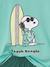 Pyjashort Peanuts Snoopy Surf vert émeraude - vertbaudet enfant 