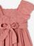 Robe de cérémonie en gaze de coton fille manches en broderie anglaise rose imprimé+vieux rose - vertbaudet enfant 