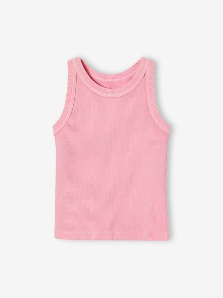 Fille-T-shirt, sous-pull-Débardeur fille en côtes 