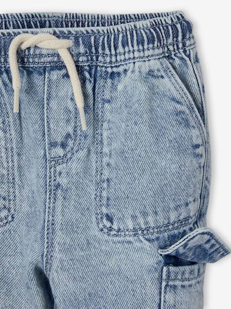 Baby battlejeans met elastische taille double stone - vertbaudet enfant 
