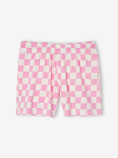 Pyjashort The Rolling Stones carreaux rose - vertbaudet enfant 