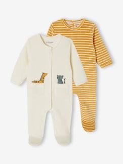Bébé-Pyjama, surpyjama-Lot de 2 pyjamas bébé garçon en velours