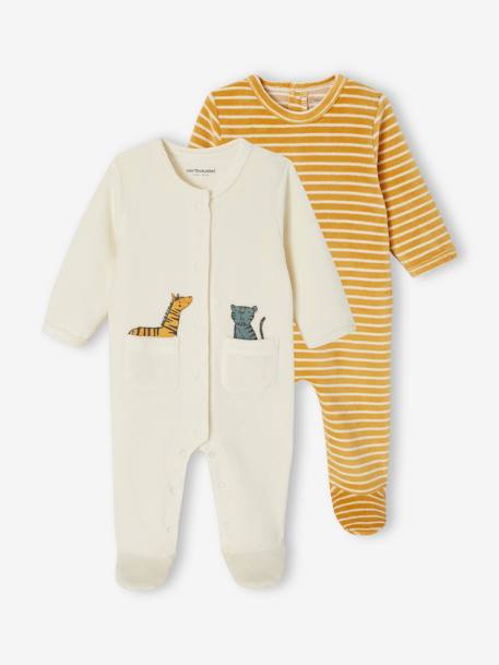 Bébé-Lot de 2 pyjamas bébé garçon en velours
