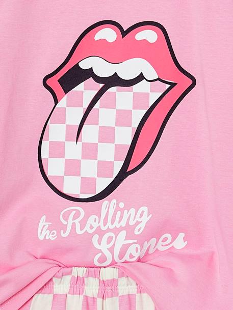 Pyjashort The Rolling Stones carreaux rose - vertbaudet enfant 