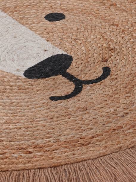 Tapis rond en jute Lion beige doré - vertbaudet enfant 