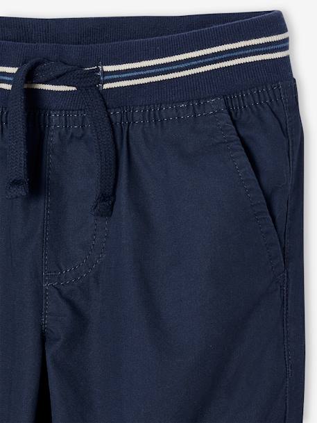 Pantalon droit cargo droit morphologique tour de hanches médium bleu nuit+sable - vertbaudet enfant 