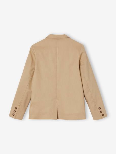 Veste garçon cérémonie en coton/lin beige+beige clair+bleu+marine foncé - vertbaudet enfant 