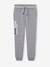Sport joggingbroek van fleece jongens gemêleerd grijs+marineblauw - vertbaudet enfant 